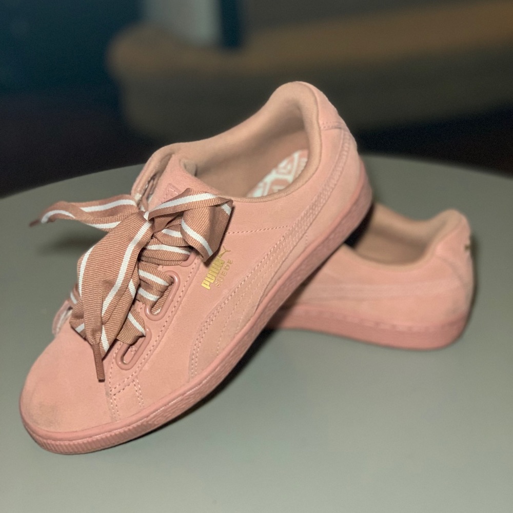 Puma suede sneakers dusty pink